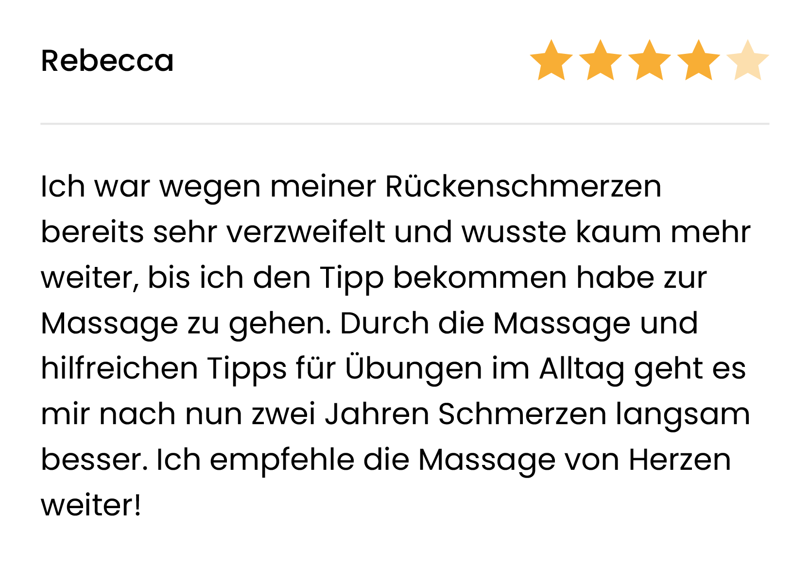 Massage Referenz Oerlikon 2